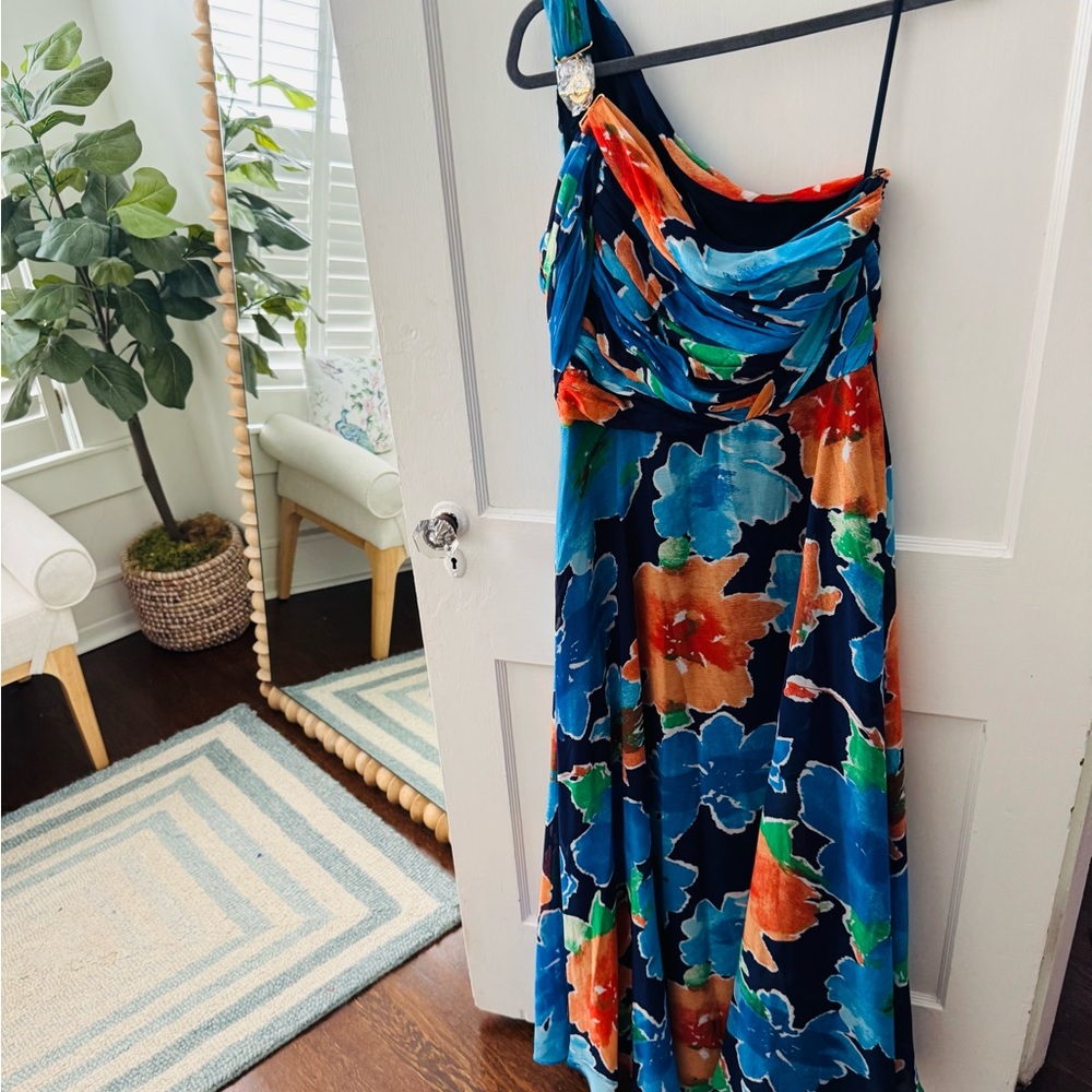 NWT Ralph Lauren Floral One-Shoulder Maxi Dress